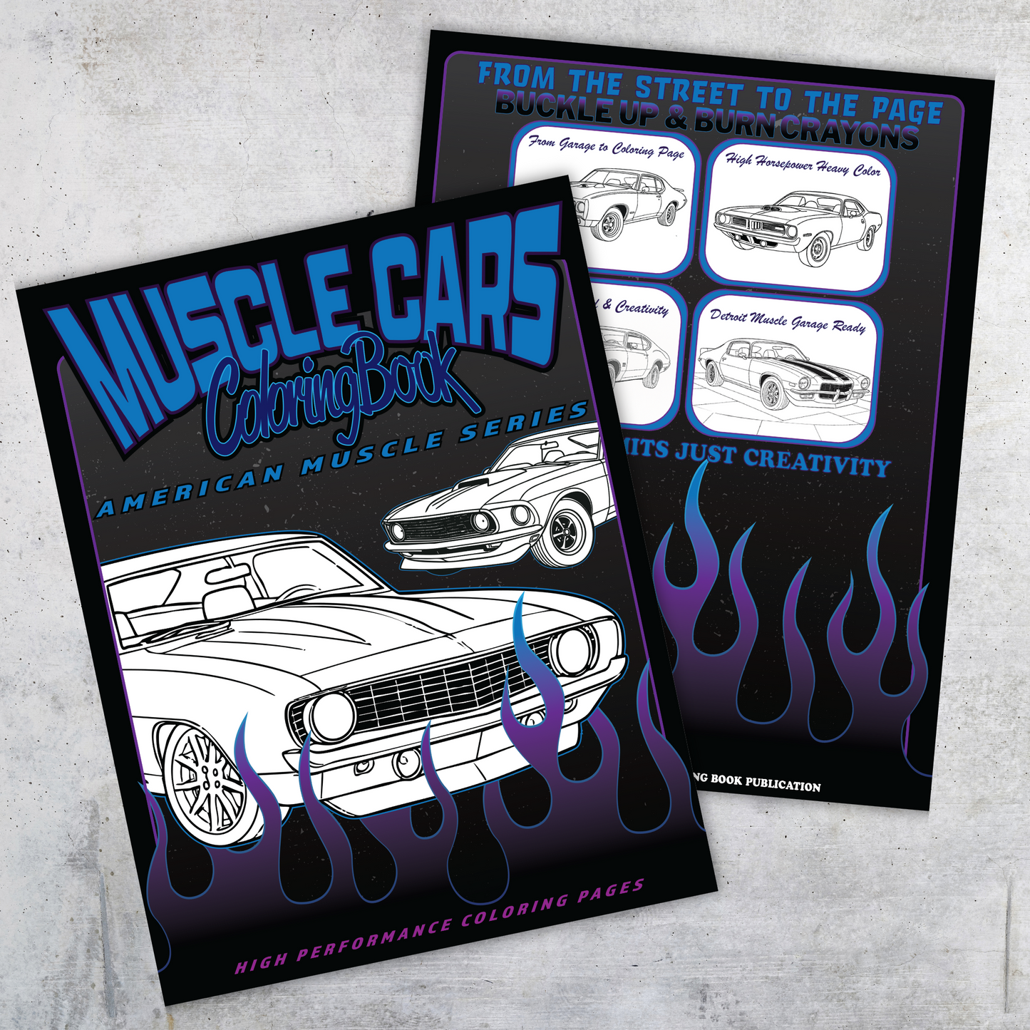 Muscle Car Coloring Book