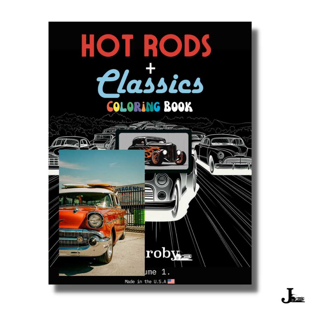 Jandroby Hot Rods and Classic Cars Coloring Book