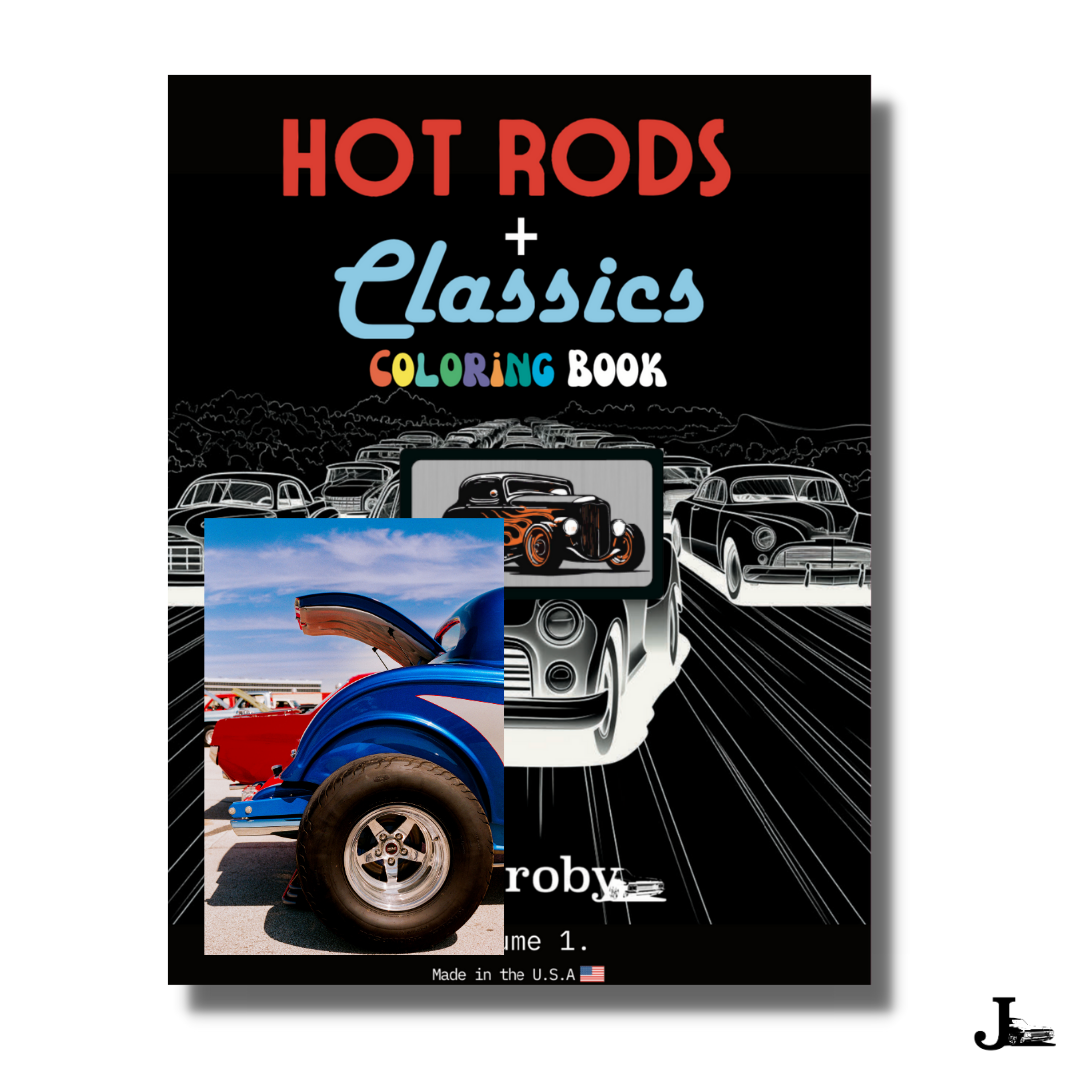 Jandroby Hot Rods and Classic Cars Coloring Book