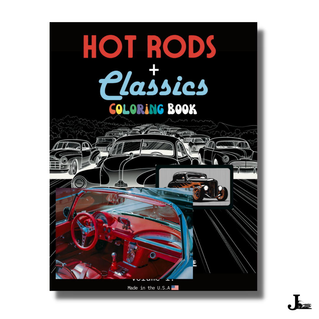 Jandroby Hot Rods and Classic Cars Coloring Book