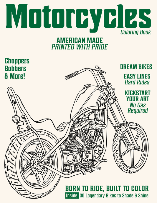 Motorcycle Coloring Book