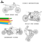 Motorcycle Coloring Book